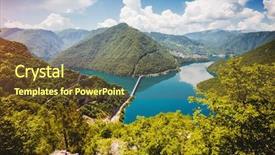  Presentation with destination - Presentation theme enhanced with exceptional - idyllic view of great canyon background and a tawny brown colored foreground