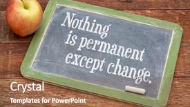 Presentation with barn wood - Amazing PPT theme having exceptional - nothing is permanent except change backdrop and a tawny brown colored foreground