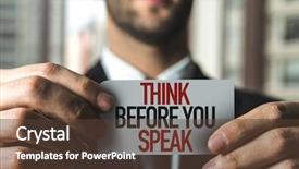  Presentation with think - Amazing slides having exceptional - think before you speak backdrop and a tawny brown colored foreground