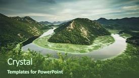  Presentation with water top view of amazon - Cool new slide set with exceptional - top view of rijeka crnojevica backdrop and a tawny brown colored foreground