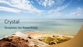  Presentation with earth day - Slide deck consisting of exceptional - view of the azure sea background and a light blue colored foreground