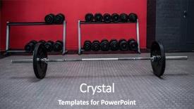  Presentation with crossfit - Presentation enhanced with excercise room in the crossfit background and a  colored foreground