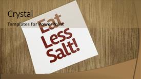  Presentation with body fat - Presentation theme having excess body fat wellness - eat less salt on paper background and a  colored foreground