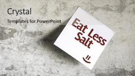  Presentation with body fat - Theme featuring excess body fat wellness - eat less salt on paper background and a light gray colored foreground