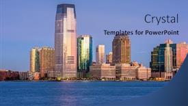  Presentation with new river valley virginia - Slide deck with exchange-place-new-jersey-usa background and a light blue colored foreground