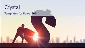  Presentation with concept - PPT theme consisting of exchange rate concept background and a sky blue colored foreground