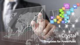  Presentation with exchange rates - Slide set consisting of exchange rates - businessman with financial symbols coming background and a gray colored foreground