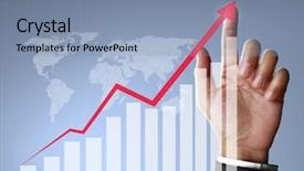  Presentation with exchange rates - Slide deck consisting of exchange rates - businessman with financial symbols coming background and a seafoam green colored foreground