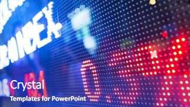  Presentation with stock exchange - Presentation featuring exchange rates - display of stock market quotes background and a royal blue colored foreground