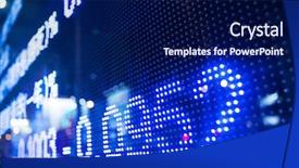  Presentation with stock market - Beautiful presentation design featuring exchange rates - display of stock market quotes backdrop and a navy blue colored foreground