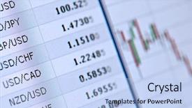  Presentation with finance teplates - Presentation theme having exchange rates - finance market quotes background and a light blue colored foreground