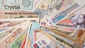  Presentation with international - Audience pleasing presentation consisting of exchange rates - international finance currencies backdrop and a soft green colored foreground