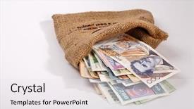  Presentation with exchange rates - Cool new presentation theme with exchange rates - international finance currencies backdrop and a white colored foreground