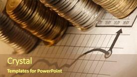  Presentation with exchange rates - PPT theme having exchange rates - money and chart background and a coral colored foreground