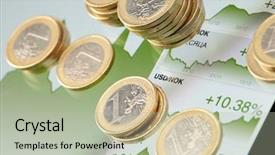  Presentation with exchange rates - Cool new theme with exchange rates - money and chart backdrop and a mint green colored foreground
