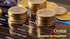  Presentation with exchange rates - PPT layouts featuring exchange rates - money and chart background and a tawny brown colored foreground