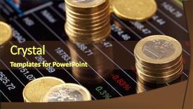  Presentation with money - Cool new PPT theme with exchange rates - money and chart backdrop and a tawny brown colored foreground
