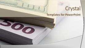  Presentation with packs - Slide deck enhanced with exchange rates - packs of dollars and euros background and a lemonade colored foreground