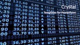 Presentation with stock exchange - Presentation consisting of exchange rates - stock numbers background and a navy blue colored foreground