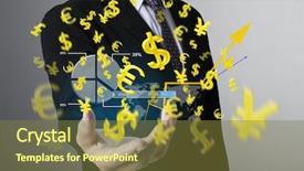  Presentation with exchange rates - Cool new presentation theme with exchange rates - touch screen financial symbols coming backdrop and a tawny brown colored foreground