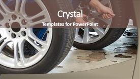  Presentation with alloy - Slide deck with changement - mechanic tightening the wheel nuts background and a tawny brown colored foreground