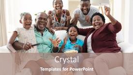  Presentation with grandparents - Colorful slide deck enhanced with excited-african-american-parents-grandparents backdrop and a coral colored foreground