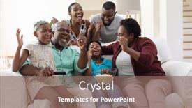  Presentation with grandparents - PPT layouts with excited-african-american-parents-grandparents background and a violet colored foreground