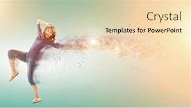  Presentation with dancing - Audience pleasing slide deck consisting of excited-asian-woman-dancing backdrop and a lemonade colored foreground