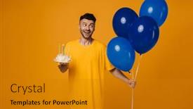  Presentation with balloons blue - 