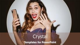  Presentation with projector - Presentation having excited-beautiful-girl-in-evening background and a tawny brown colored foreground