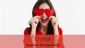  Presentation with paper making - Theme having excited-beautiful-girl-wearing-red background and a red colored foreground