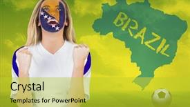  Presentation with text pelvic pain diagnosis medical - PPT theme with excited bosnia fan in face background and a  colored foreground