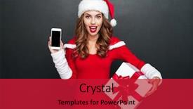  Presentation with black woman - Audience pleasing slides consisting of excited cheerful woman in red backdrop and a crimson colored foreground