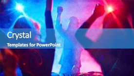  Presentation with crowd - Cool new theme with excited deejay and dancing crowd backdrop and a teal colored foreground