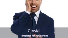  Presentation with navy blue - Audience pleasing theme consisting of excited-fashion-model-in-navy backdrop and a navy blue colored foreground