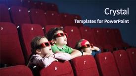  Presentation with movie theater - PPT layouts enhanced with fountain of friendship of nations russia moscow vvc vdnkh background and a ocean colored foreground