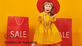  Presentation with black girl sexy fashionable mulatto - Presentation theme with excited-lovely-little-girl background and a red colored foreground