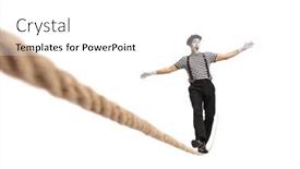  Presentation with mime - Presentation theme consisting of excited-mime-walking background and a white colored foreground