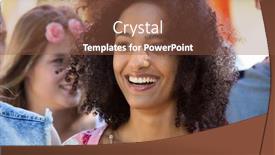  Presentation with music festival - Audience pleasing theme consisting of excited music fans up the front at festival on a summers day backdrop and a tawny brown colored foreground