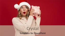  Presentation with hat - PPT theme featuring excited-pretty-young-woman-wearing background and a lemonade colored foreground