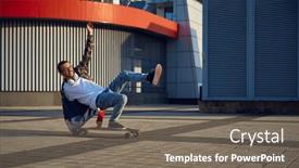  Presentation with years in the making - Theme featuring excited-skilled-hipster-guy-making and a gray colored foreground