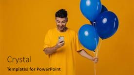  Presentation with blue balloons - 