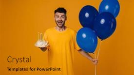  Presentation with balloons blue - 