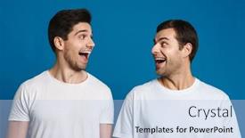  Presentation with blue - Presentation with excited-unshaven-two-guys-exclaiming background and a light blue colored foreground