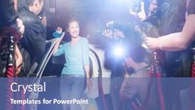  Presentation with equipment - Theme with excited-woman-with-cleaning-equipment background and a ocean colored foreground