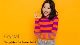  Presentation with orange slice - 