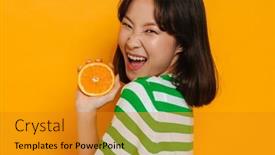  Presentation with orange slice - 