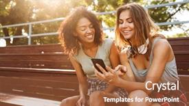  Presentation with underage drinking two teenagers having - Cool new slides with street network - two excited young girls having backdrop and a red colored foreground