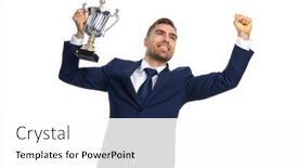  Presentation with navy blue - Amazing theme having excited-young-guy-in-navy backdrop and a white colored foreground