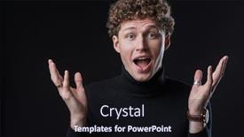  Presentation with black man - Amazing PPT layouts having excited-young-man-wearing-turtleneck backdrop and a wine colored foreground